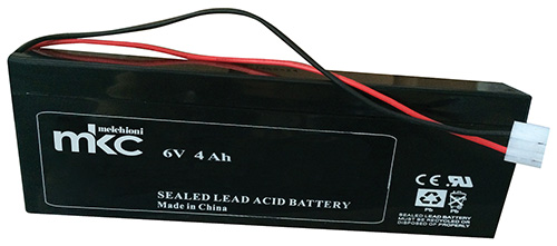 Batteria al piombo ricaricabile 6V 4Ah con cavo e connettore